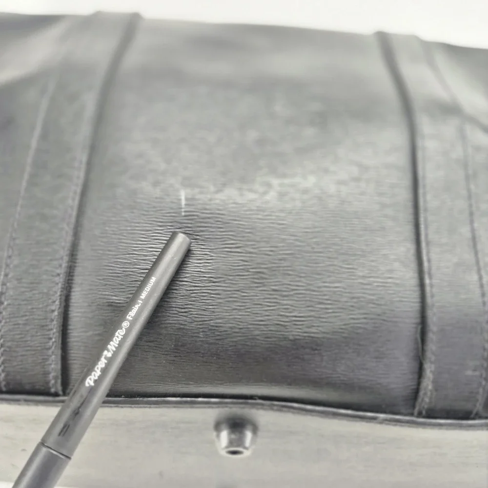 Montblanc Black Leather Duffel Bag